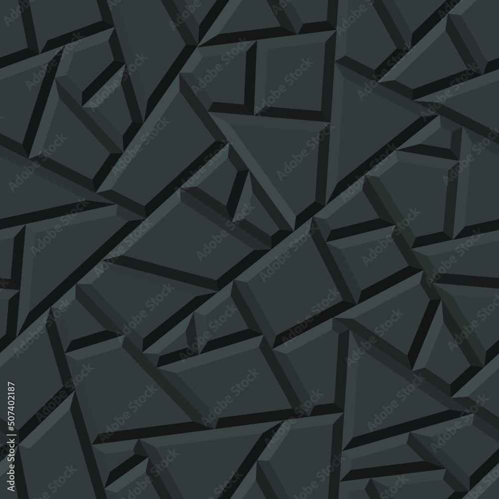 Fototapeta premium Seamless vector three-dimensional pattern.