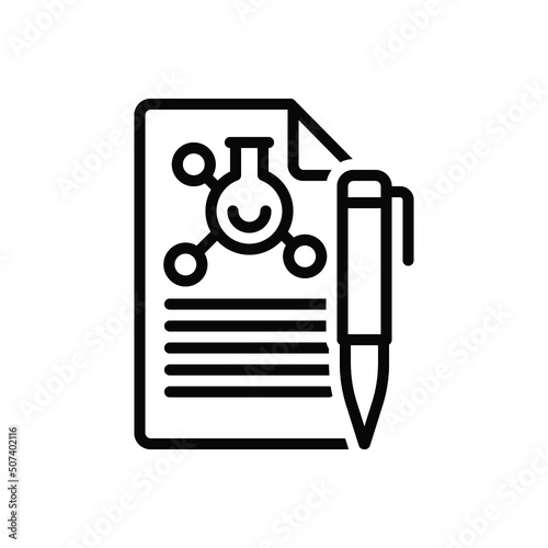 Black line icon for composition