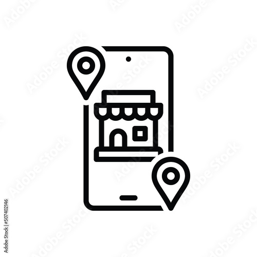 Black line icon for franchise