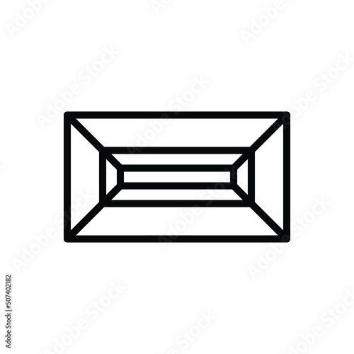 Black line icon for hollow