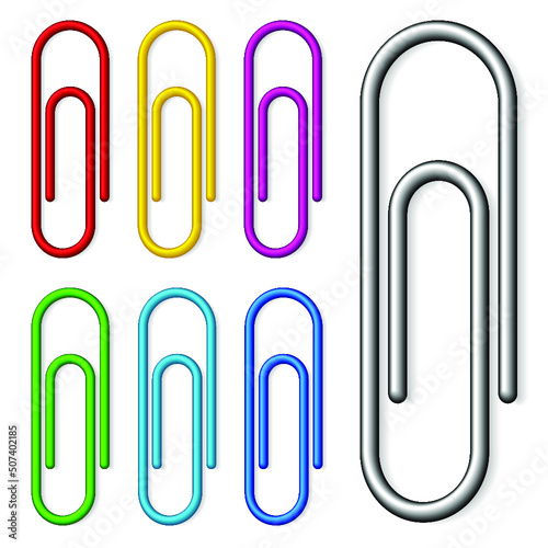 Paper clips set.