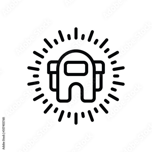 Black line icon for among