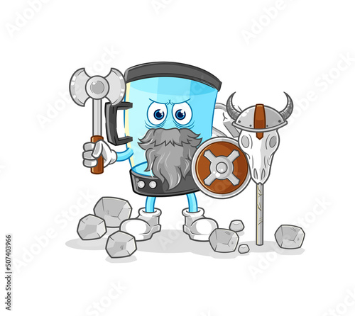 blender viking with an ax illustration. character vector © dataimasu