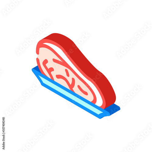 tenderloin meat isometric icon vector. tenderloin meat sign. isolated symbol illustration