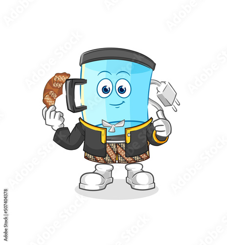 blender Javanese character. cartoon mascot vector