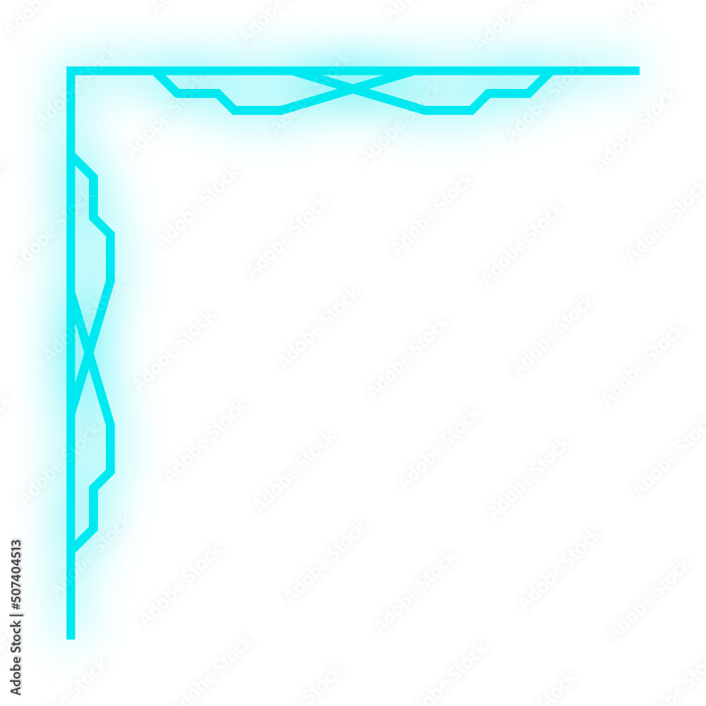 Naklejka premium glowing hud border corner
