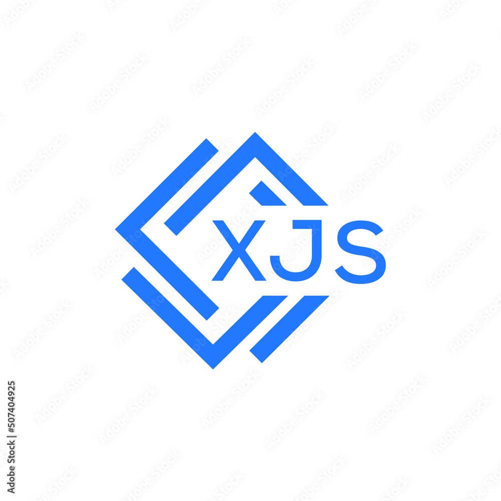 XJS technology letter logo design on white  background. XJS creative initials technology letter logo concept. XJS technology letter design.
