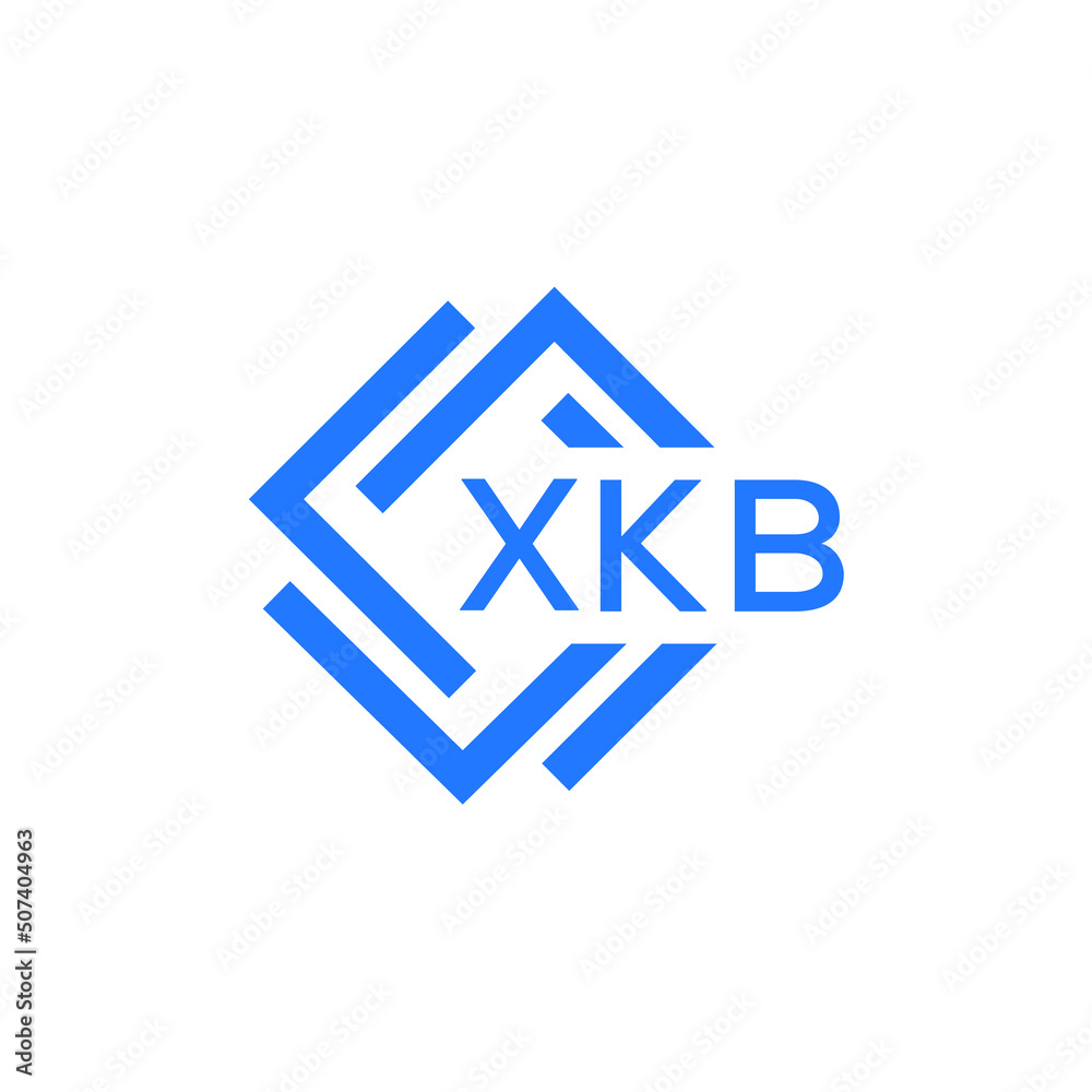 XKB technology letter logo design on white  background. XKB creative initials technology letter logo concept. XKB technology letter design.