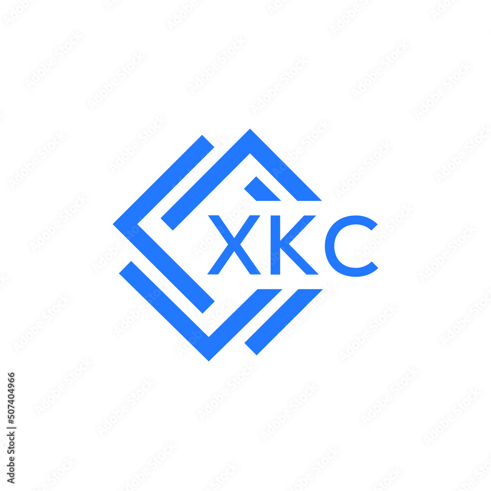 Fototapeta premium XKC technology letter logo design on white background. XKC creative initials technology letter logo concept. XKC technology letter design.