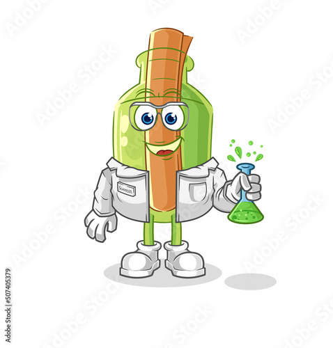 message in a bottle shy vector. cartoon character