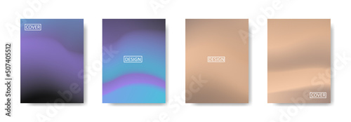 Set of abstract background with beautiful gradation color, colorful background for poster flyer banner backdrop.vertical banner.cool fluid background vector illustration
