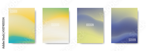 Set of abstract background with beautiful gradation color, colorful background for poster flyer banner backdrop.vertical banner.cool fluid background vector illustration