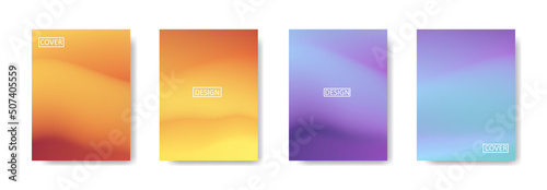 Set of abstract background with beautiful gradation color, colorful background for poster flyer banner backdrop.vertical banner.cool fluid background vector illustration