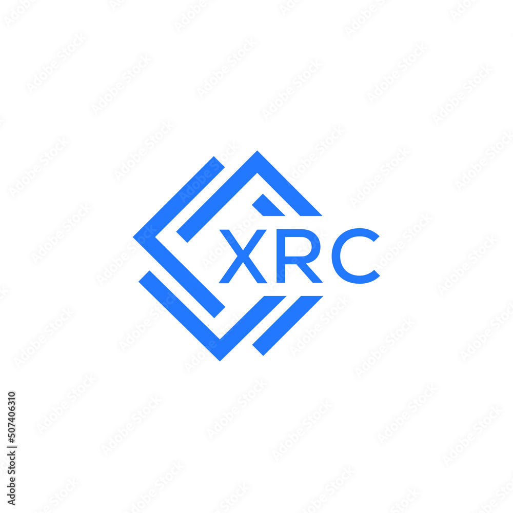 XRC technology letter logo design on white  background. XRC creative initials technology letter logo concept. XRC technology letter design.
