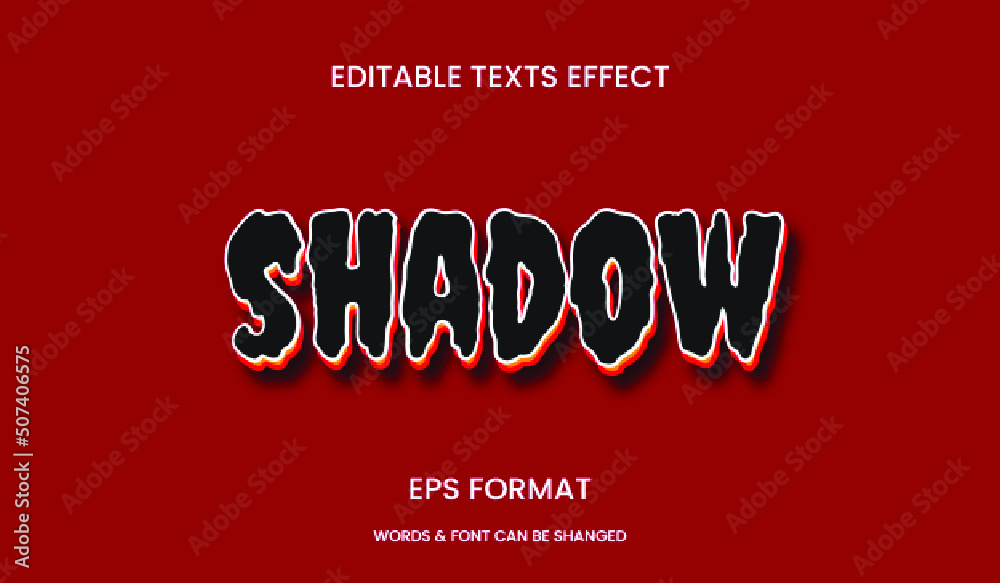 Editable Shadow Texts effect Editable Shadow Texts effect