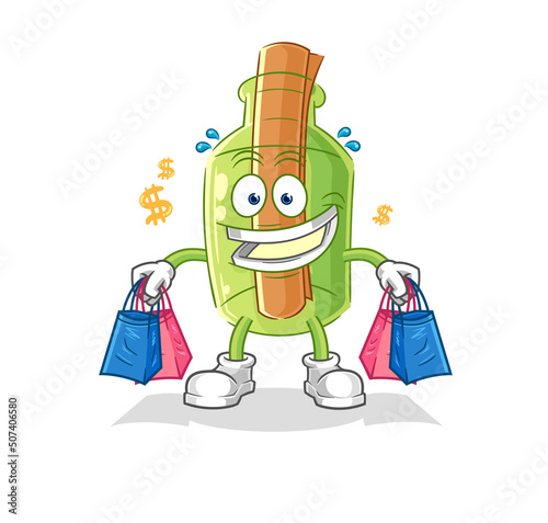 message in a bottle fart jumping illustration. character vector