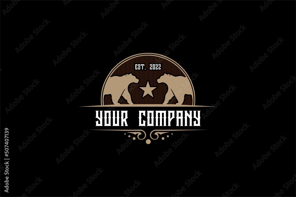 TWIN BEARS AND ONE STAR LOGO VINTAGE