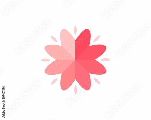 Sakura flower pink color vector