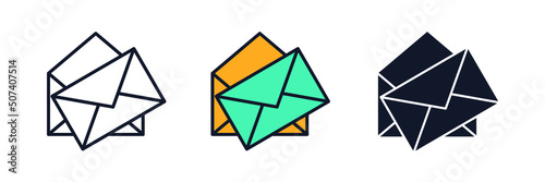 email icon symbol template for graphic and web design collection logo vector illustration
