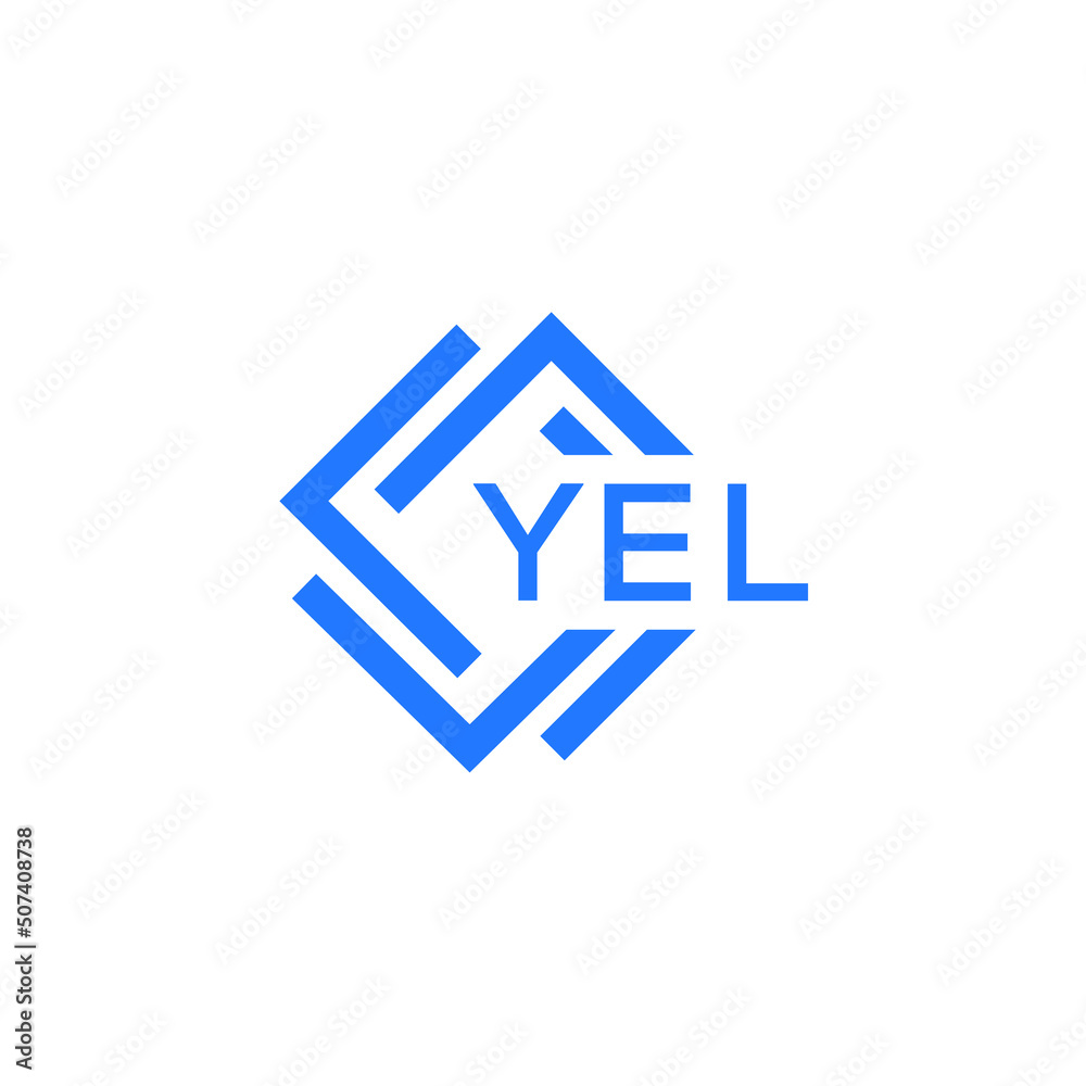 YEL technology letter logo design on white  background. YEL creative initials technology letter logo concept. YEL technology letter design.