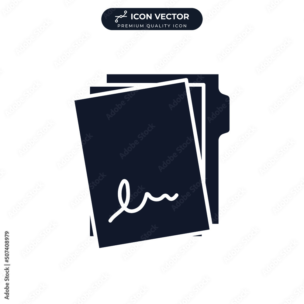contract icon symbol template for graphic and web design collection logo vector illustration