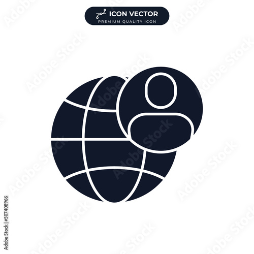 outsourcing icon symbol template for graphic and web design collection logo vector illustration