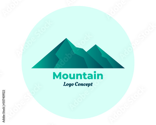 Mountain logo concept for brand design element
