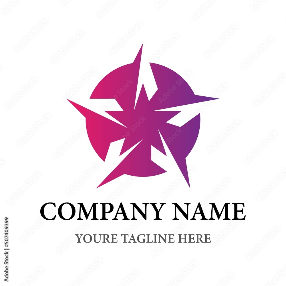 Obraz premium Star logo vector icon design