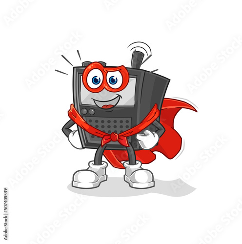 walkie talkie heroes vector. cartoon character