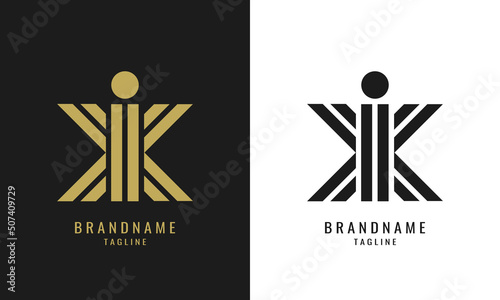 Luxury IX or XI Logo Design Template Vector