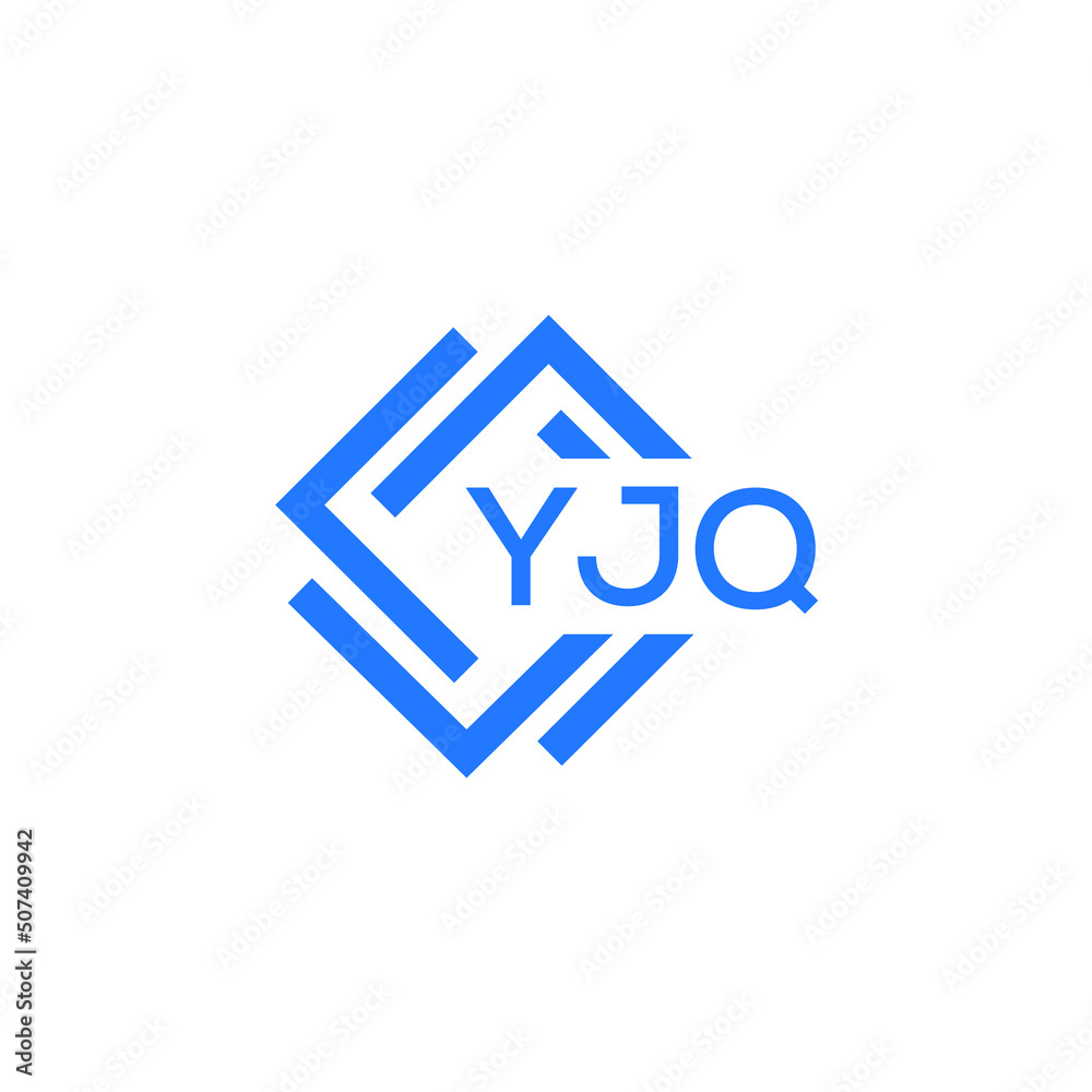 YJQ technology letter logo design on white  background. YJQ creative initials technology letter logo concept. YJQ technology letter design.
