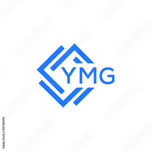 YMG technology letter logo design on white  background. YMG creative initials technology letter logo concept. YMG technology letter design. photo