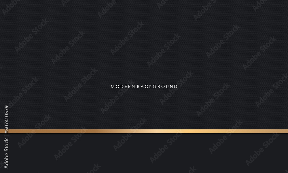 Modern abstract background with black and golden luxury with lines