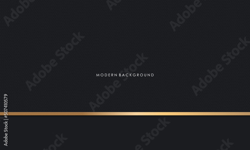 Modern abstract background with black and golden luxury with lines