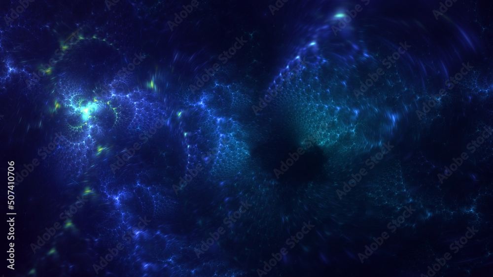 3D rendering abstract multicolor technology fractal light background
