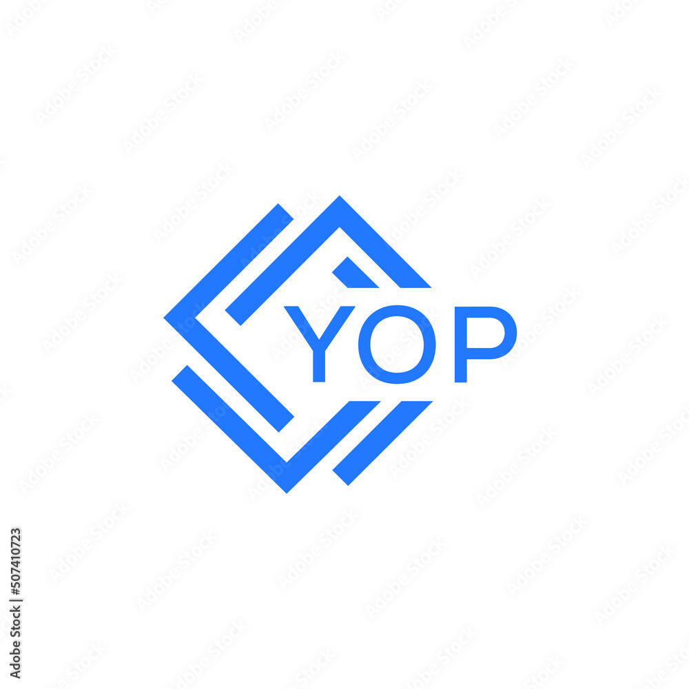 Obraz premium YOP technology letter logo design on white background. YOP creative initials technology letter logo concept. YOP technology letter design. 