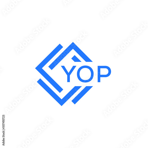 YOP technology letter logo design on white  background. YOP creative initials technology letter logo concept. YOP technology letter design.
 photo