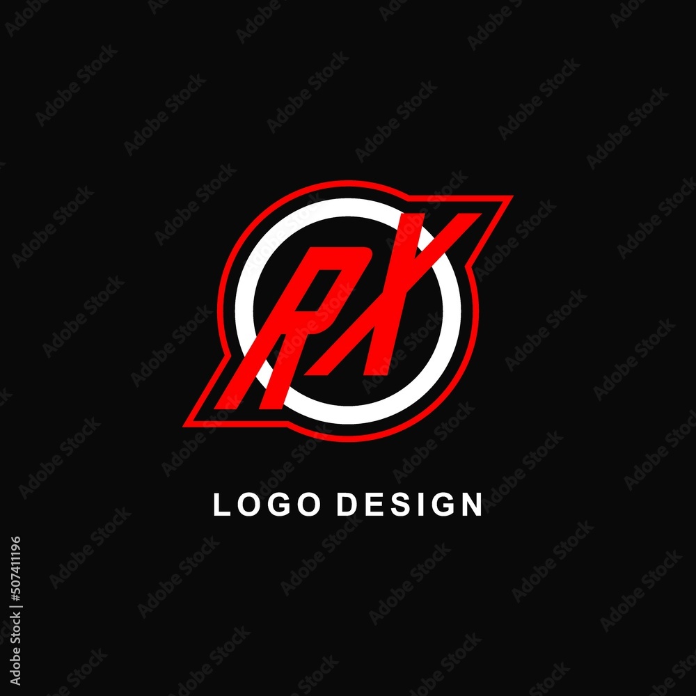 Monogram RX logo circle line, simple and clean esport logo design Stock ...