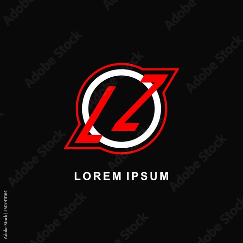 Monogram LZ logo circle line, simple and clean esport logo design