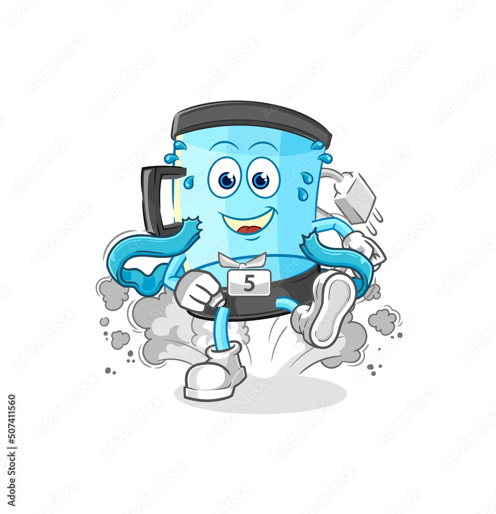 blender runner character. cartoon mascot vector
