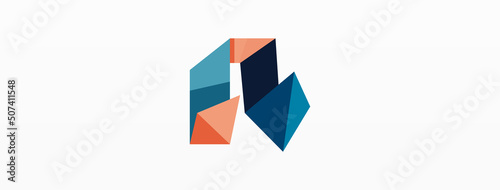 Free Download Creative geometric wallpaper. Abstract ribbon style line composition. Techno business template for wallpaper, banner, background or landing - GFXLoad