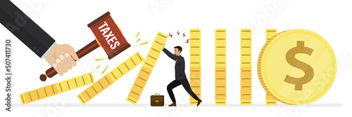 Destruction of business by high taxes. Risk management. Business and finance protection, crisis management. Effective manager help, support company avoiding dominoes effect in economic crisis.
