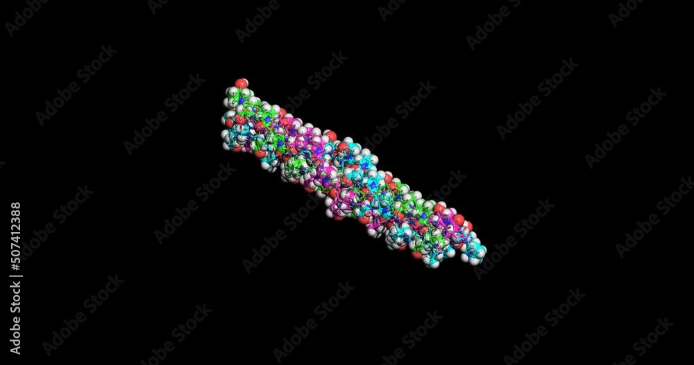 Collagen molecule, 3D spin, 4K Collagen molecule, 3D spin, 4K