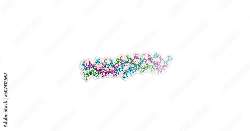 Collagen molecule, 3D Collagen molecule, 3D