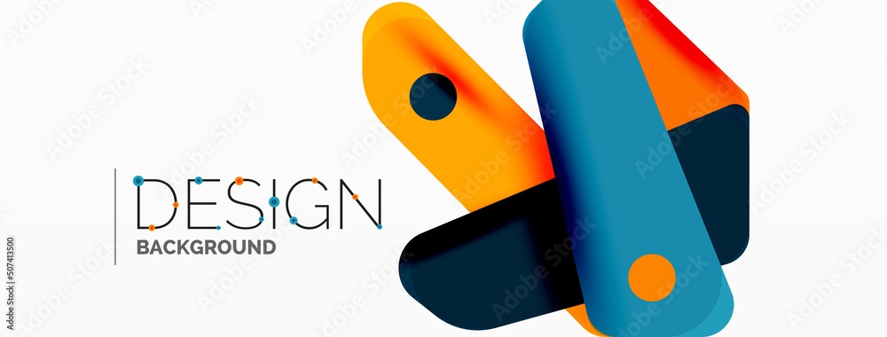 Creative geometric wallpaper. Minimal abstract background. Color bright overlapping lines composition vector illustration for wallpaper banner background or landing page