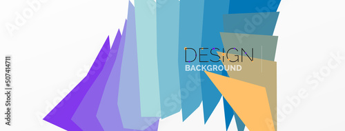Background colorful shapes template. Wallpaper for concept of AI technology, blockchain, communication, 5G, science, business and technology