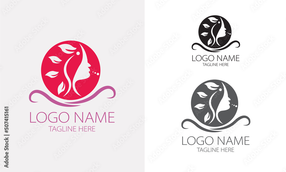 beauty logo template company and business beauty logo template company and business