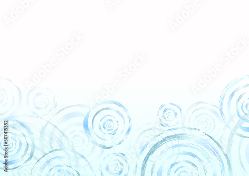 夏らしい和風の水彩波紋背景