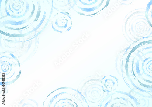 夏らしい和風の水彩波紋背景