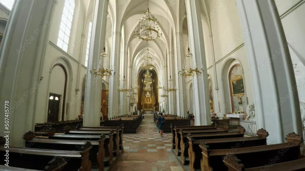 Interior of a Christian church. Vienna, Austria. 4K. Interior of a Christian church. Vienna, Austria. 4K.